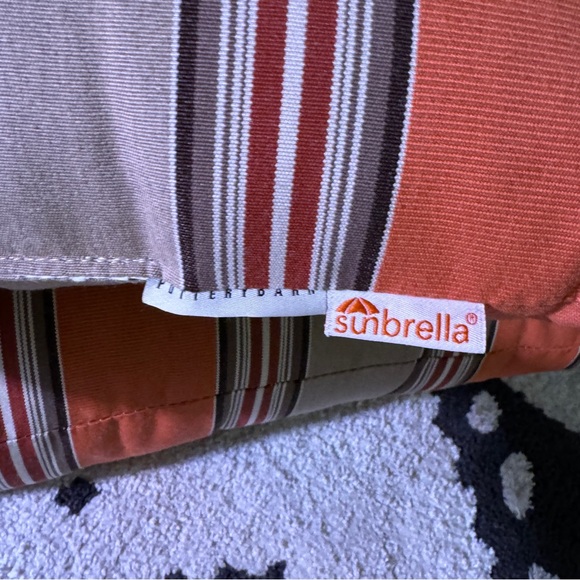 Sunbrella® Pottery Barn Passage Striped Outdoor Lumbar Throw Pillow - Picture 7 of 7